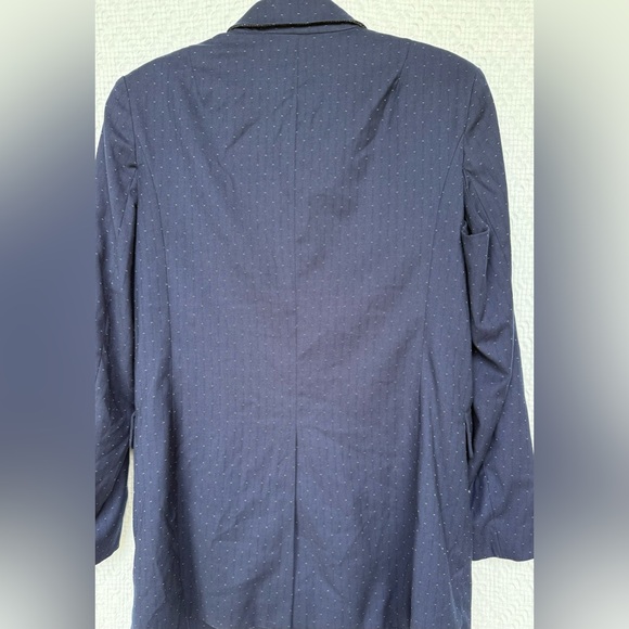 Rachel Comey Rupture Blazer Navy Polka Dot Tailored Jacket Size 10 - Picture 14 of 16